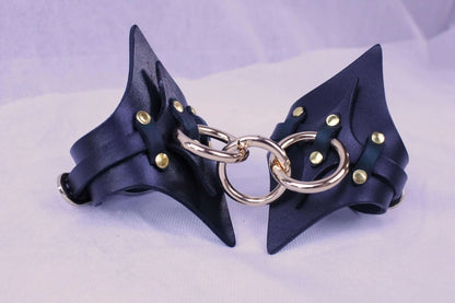 Leather Handcuffs for Play  Fantasy Wrist Cuffs for Submissive Bondage