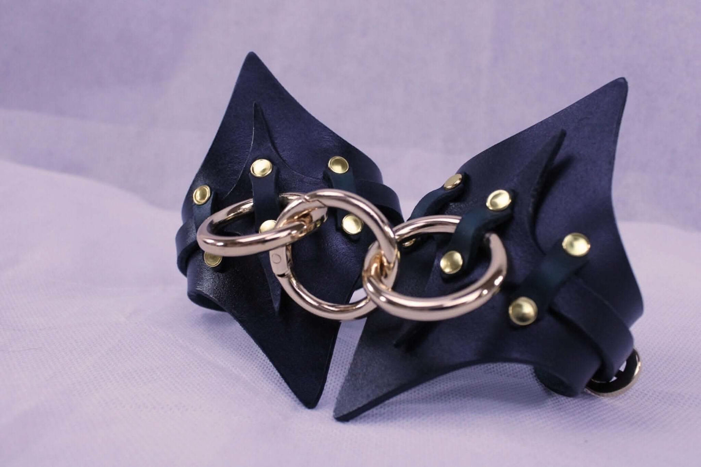 Leather Handcuffs for Play  Fantasy Wrist Cuffs for Submissive Bondage