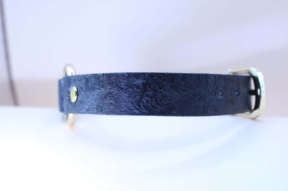 Black Floral BDSM Collar Elegant Sub Design - Happytoys Sexshop: online sex shop for Feeling Happy & Easy 😊 - Discreet geleverd