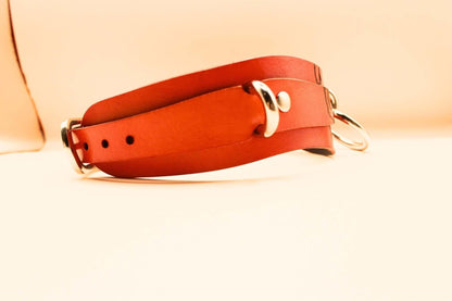 Bold Skull BDSM Collar Leather BDSM Collar for Submissive - Happytoys Sexshop: online sex shop for Feeling Happy & Easy 😊 - Discreet geleverd