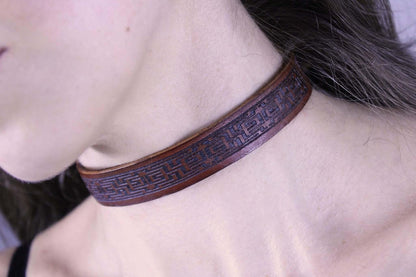 Leather Choker Jewelry For Daywear for Elegant Daywear - Happytoys Sexshop: online sex shop for Feeling Happy & Easy 😊 - Discreet geleverd