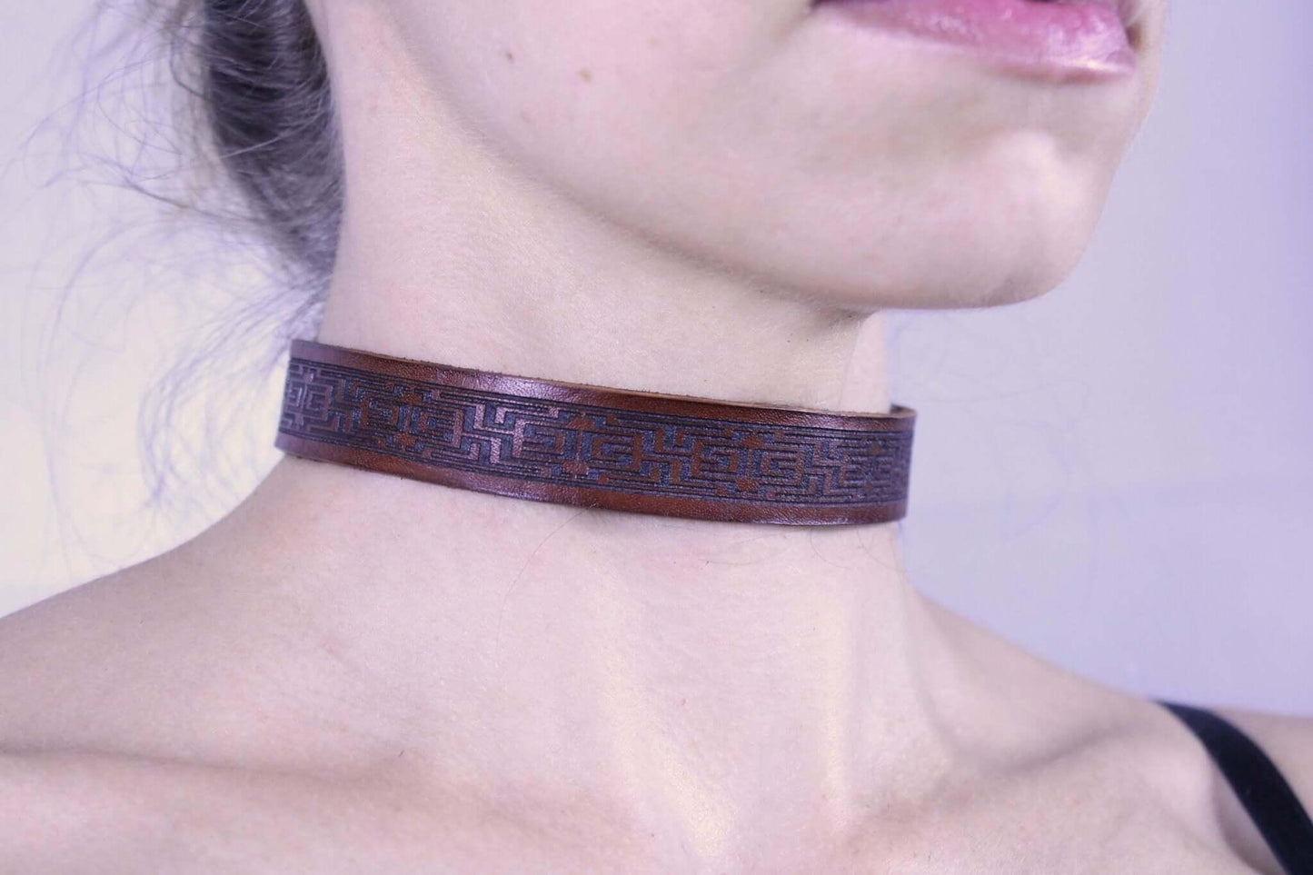 Leather Choker Jewelry For Daywear for Elegant Daywear - Happytoys Sexshop: online sex shop for Feeling Happy & Easy 😊 - Discreet geleverd