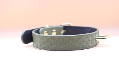Elegant BDSM Collar Green Day Leather Choker Collar for Petplay