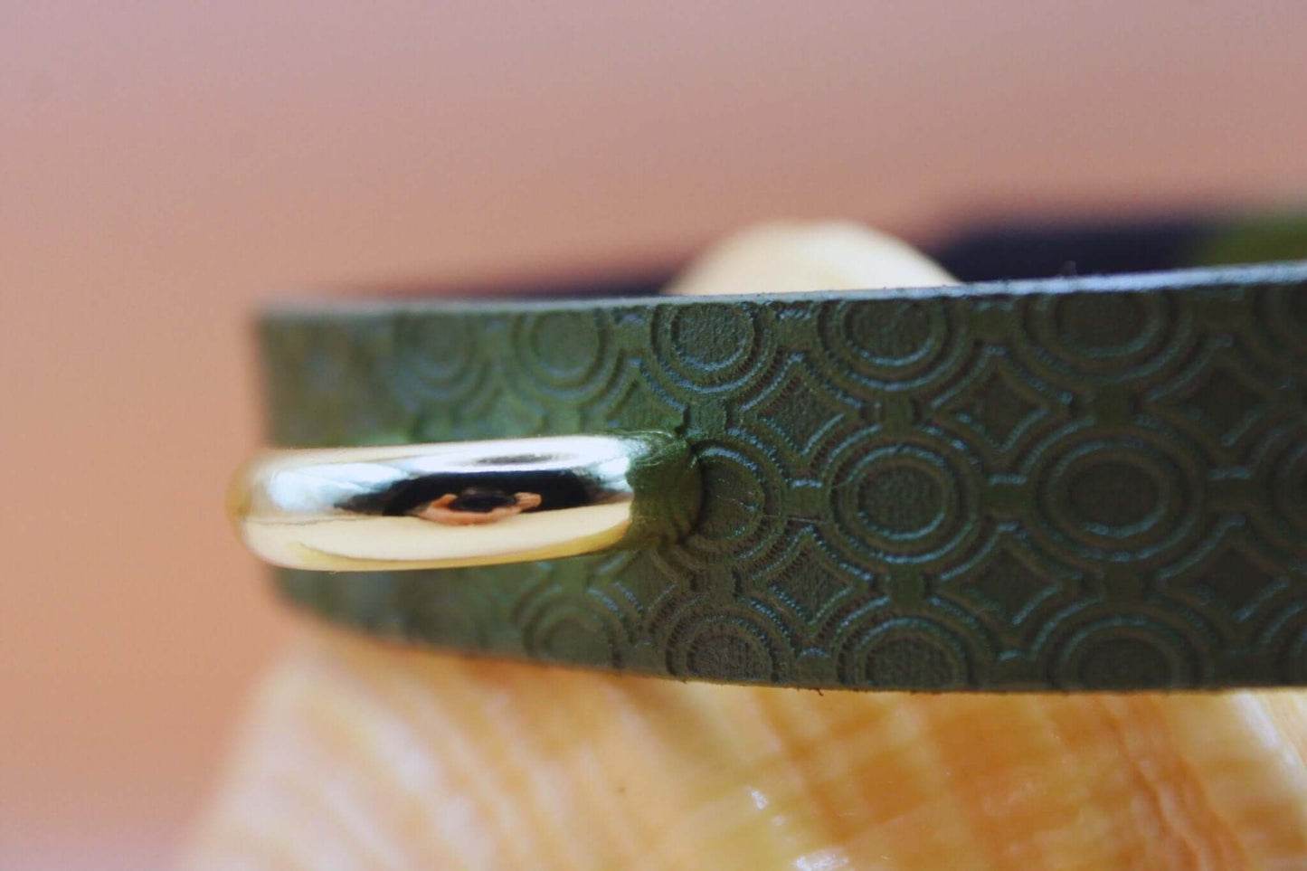 Elegant BDSM Collar Green Day Leather Choker Collar for Petplay