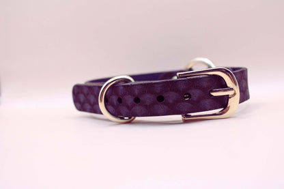 Purple Leather Choker | Elegant Day Collar for Petplay - Happytoys Sexshop: online sex shop for Feeling Happy & Easy 😊 - Discreet geleverd
