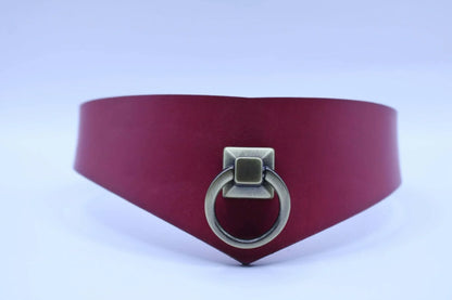 Handcrafted Leather BDSM Collar Elegant Choker For Submissive Play - Happytoys Sexshop: online sex shop for Feeling Happy & Easy 😊 - Discreet geleverd
