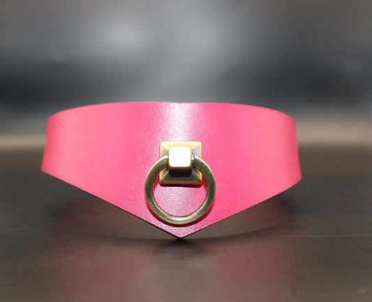 Handcrafted Leather BDSM Collar Elegant Choker For Submissive Play - Happytoys Sexshop: online sex shop for Feeling Happy & Easy 😊 - Discreet geleverd