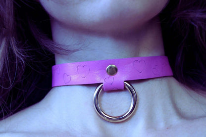 BDSM Collar with Heart for Playful BDSM Bondage and Power Exchange
