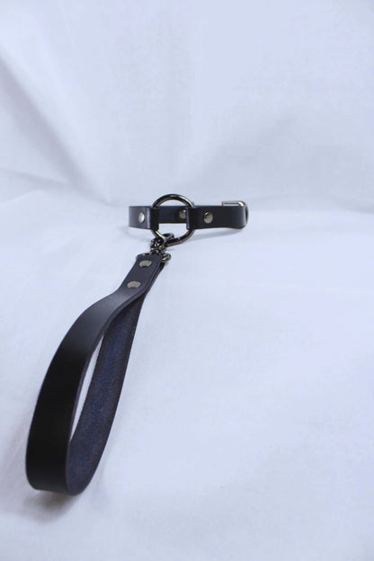 Leather Choker Collar with Leash Submissive Choker Posture Jewelry - Happytoys Sexshop: online sex shop for Feeling Happy & Easy 😊 - Discreet geleverd