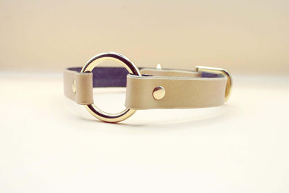 Submissive Collar Pearl Rose O-Ring Collar - Elegant BDSM Collar