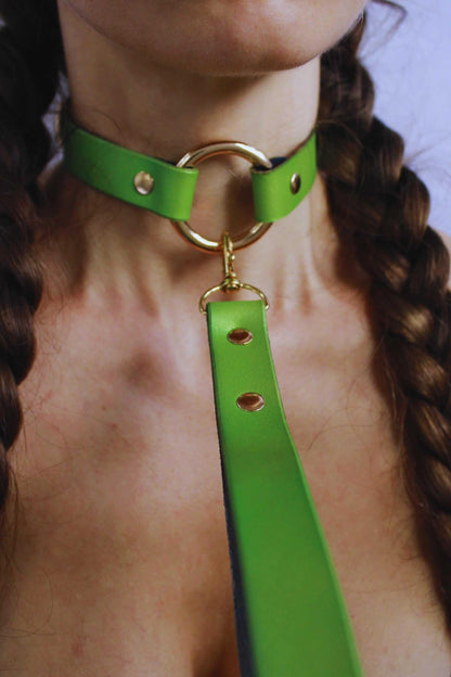 Leather Choker | Submissive Day Collar Set Discreet BDSM Jewelry Gift - Happytoys Sexshop: online sex shop for Feeling Happy & Easy 😊 - Discreet geleverd