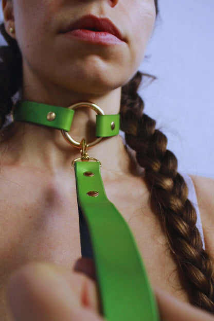 Leather Choker | Submissive Day Collar Set Discreet BDSM Jewelry Gift - Happytoys Sexshop: online sex shop for Feeling Happy & Easy 😊 - Discreet geleverd