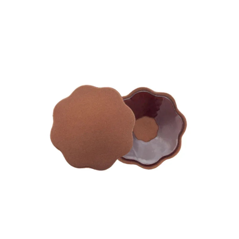 BYE-BRA - REUSABLE NIPPLE CUPS 2 UNITS BROWN - Happytoys Sexshop: online sex shop for Feeling Happy & Easy 😊 - Discreet geleverd