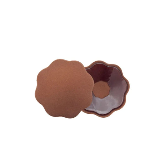 BYE-BRA - REUSABLE NIPPLE CUPS 2 UNITS BROWN - Happytoys Sexshop: online sex shop for Feeling Happy & Easy 😊 - Discreet geleverd