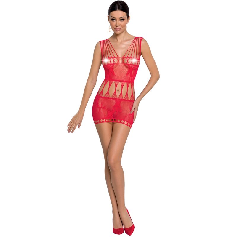 PASSION - WOMAN BS090 RED BODYSTOCKING ONE SIZE - Happytoys Sexshop: online sex shop for Feeling Happy & Easy 😊 - Discreet geleverd