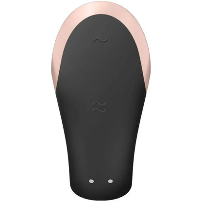 SATISFYER - DOUBLE LOVE LUXURY PARTNER VIBRATOR BLACK - Happytoys Sexshop: online sex shop for Feeling Happy & Easy 😊 - Discreet geleverd