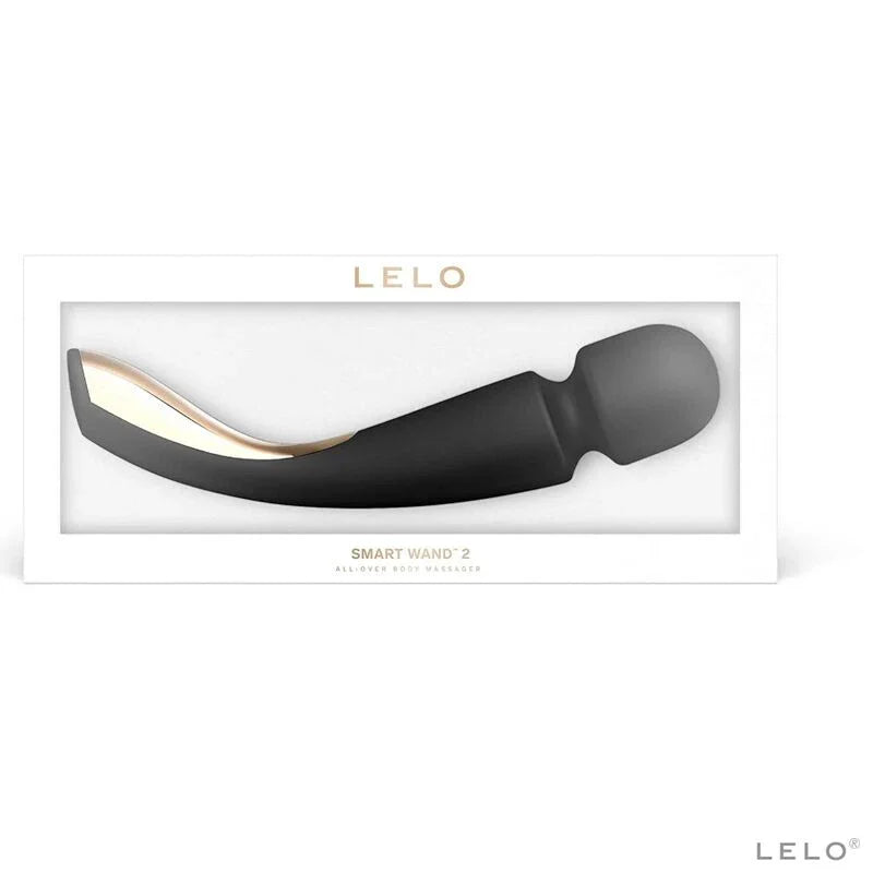 LELO - SMART MEDIUM WAND 2 BLACK MASSAGER - Happytoys Sexshop: online sex shop for Feeling Happy & Easy 😊 - Discreet geleverd