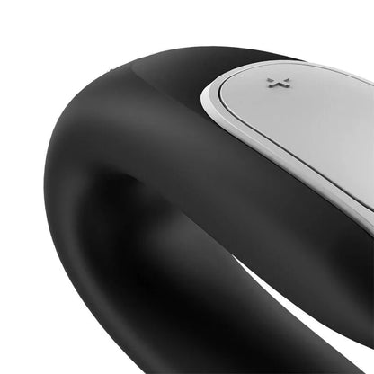 SATISFYER - DOUBLE FUN PARTNER VIBRATOR BLACK - Happytoys Sexshop: online sex shop for Feeling Happy & Easy 😊 - Discreet geleverd
