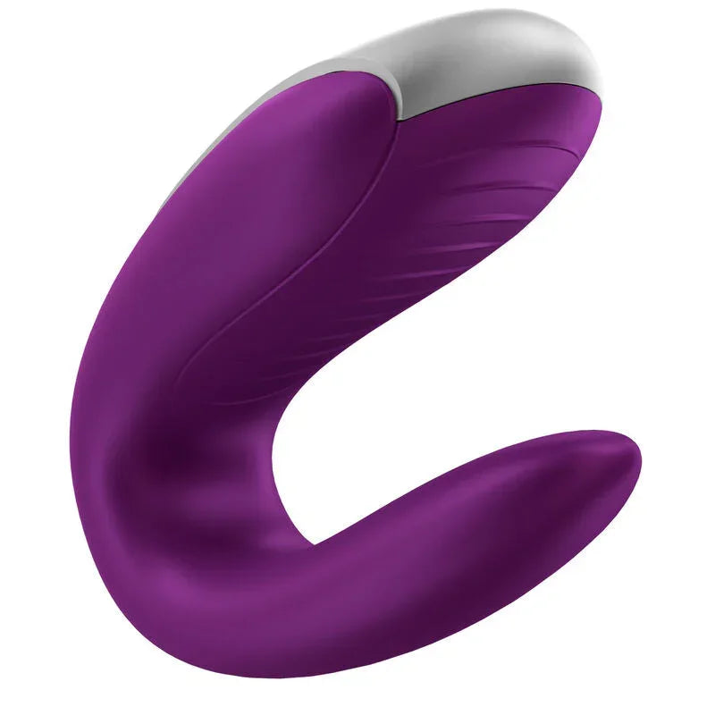 SATISFYER - DOUBLE FUN PARTNER VIBRATOR PURPLE - Happytoys Sexshop: online sex shop for Feeling Happy & Easy 😊 - Discreet geleverd