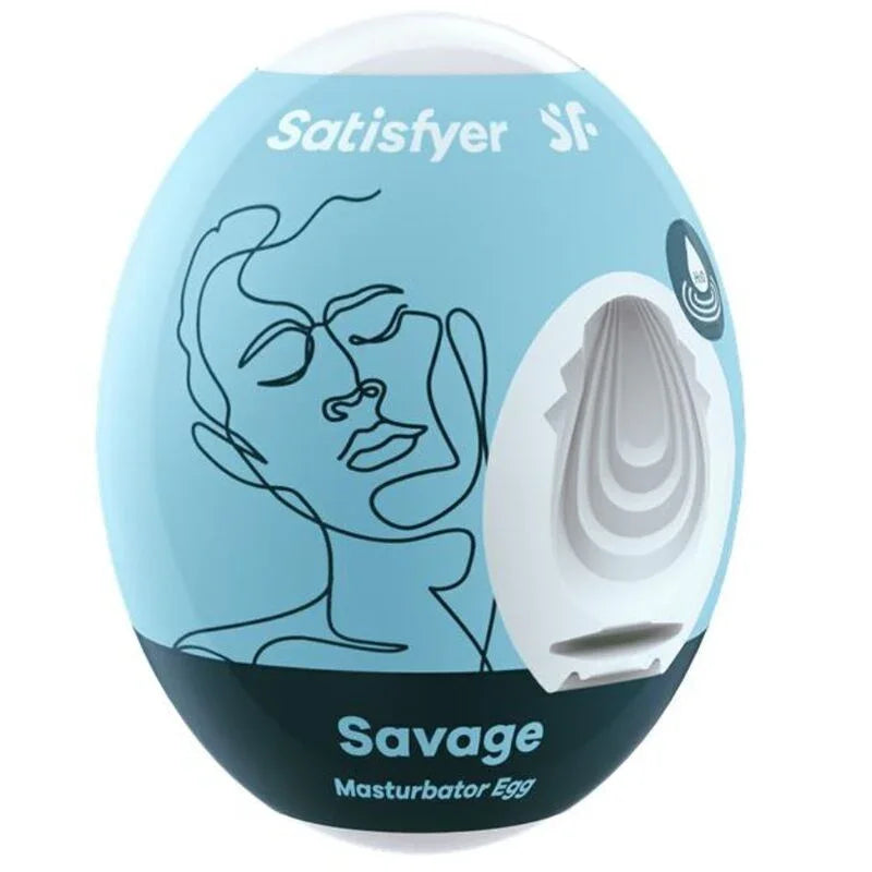 SATISFYER - SAVAGE MASTURBATOR EGG - Happytoys Sexshop: online sex shop for Feeling Happy & Easy 😊 - Discreet geleverd