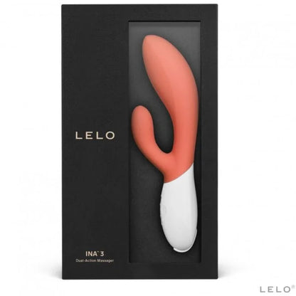 LELO - INA 3 LUXURY CORAL RABBIT VIBRATOR - Happytoys Sexshop: online sex shop for Feeling Happy & Easy 😊 - Discreet geleverd