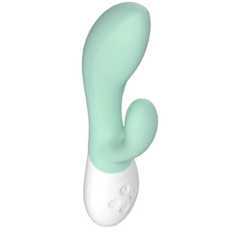 LELO - INA 3 GREEN RABBIT VIBRATOR LUXURY SEAWEED - Happytoys Sexshop: online sex shop for Feeling Happy & Easy 😊 - Discreet geleverd