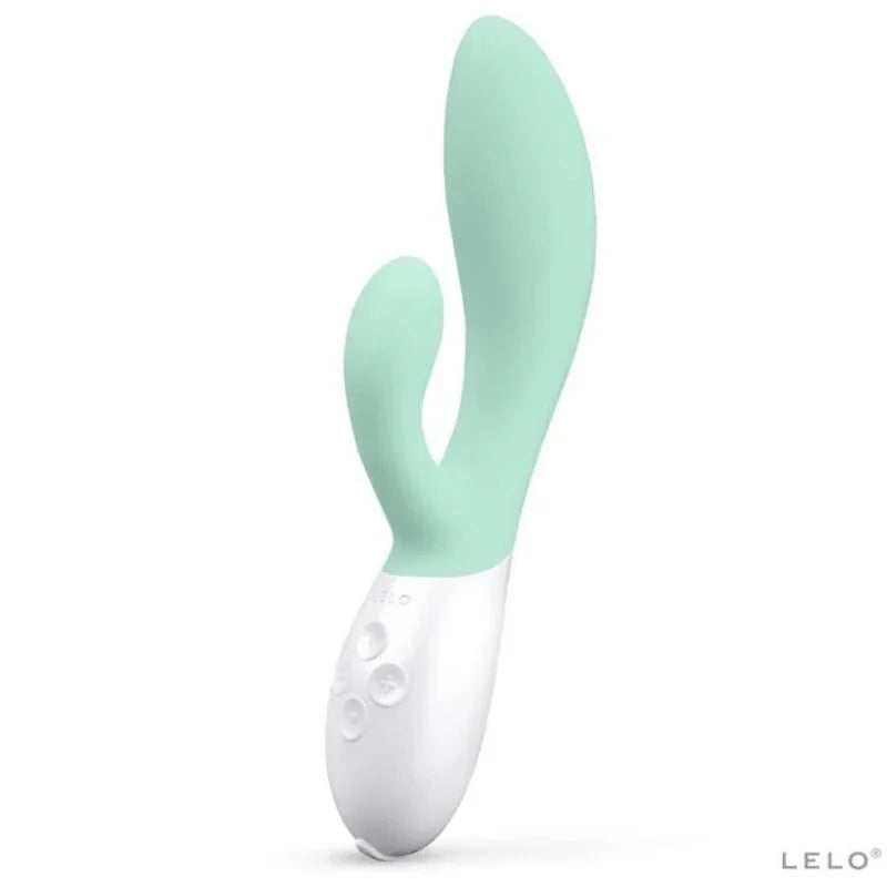LELO - INA 3 GREEN RABBIT VIBRATOR LUXURY SEAWEED - Happytoys Sexshop: online sex shop for Feeling Happy & Easy 😊 - Discreet geleverd