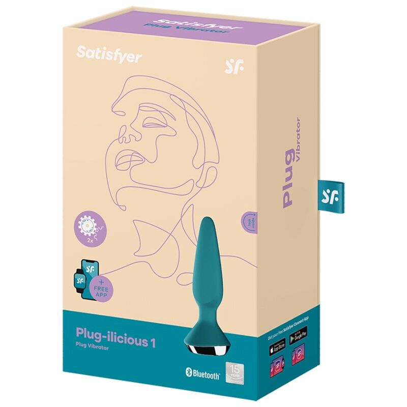 SATISFYER - PLUG ILICIOUS 1 PLUG VIBRATOR GREEN - Happytoys Sexshop: online sex shop for Feeling Happy & Easy 😊 - Discreet geleverd