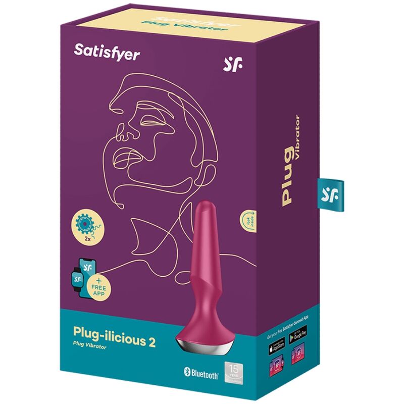 SATISFYER - PLUG ILICIOUS 2 PLUG VIBRATOR BERRY - Happytoys Sexshop: online sex shop for Feeling Happy & Easy 😊 - Discreet geleverd