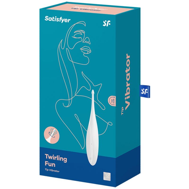SATISFYER - TWIRLING FUN TIP VIBRATOR WHITE - Happytoys Sexshop: online sex shop for Feeling Happy & Easy 😊 - Discreet geleverd