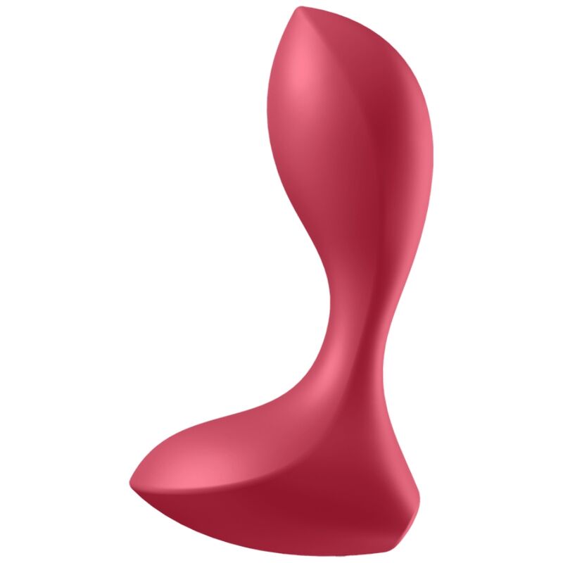 SATISFYER - BACKDOOR LOVER VIBRATING PLUG RED - Happytoys Sexshop: online sex shop for Feeling Happy & Easy 😊 - Discreet geleverd
