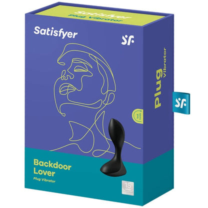 SATISFYER - BACKDOOR LOVER VIBRATING PLUG BLACK - Happytoys Sexshop: online sex shop for Feeling Happy & Easy 😊 - Discreet geleverd
