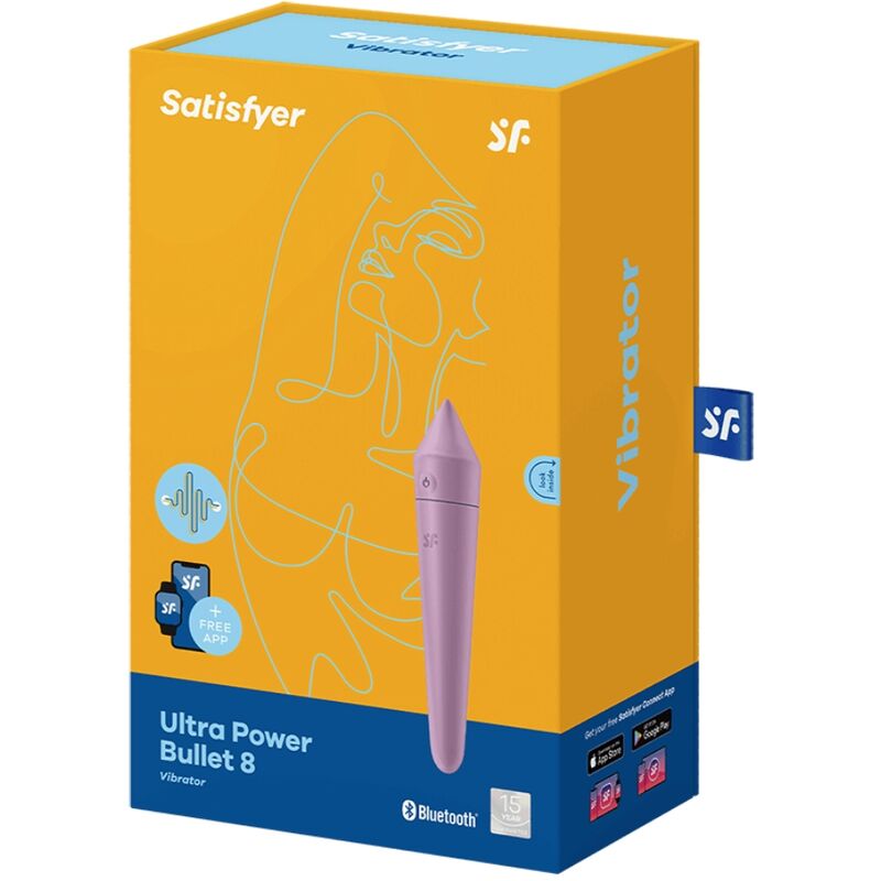 SATISFYER - ULTRA POWER BULLET 8 LILAC - Happytoys Sexshop: online sex shop for Feeling Happy & Easy 😊 - Discreet geleverd