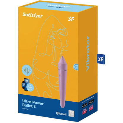 SATISFYER - ULTRA POWER BULLET 8 LILAC - Happytoys Sexshop: online sex shop for Feeling Happy & Easy 😊 - Discreet geleverd