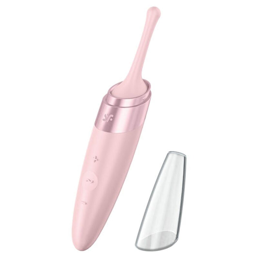 SATISFYER - TWIRLING DELIGHT CLIT TIP VIBRATOR PINK - Happytoys Sexshop: online sex shop for Feeling Happy & Easy 😊 - Discreet geleverd
