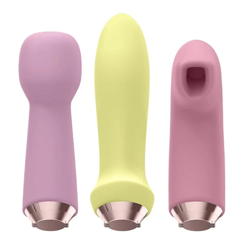 SATISFYER - MARVELOUS FOUR VIBRATOR & AIR PULSE SET - Happytoys Sexshop: online sex shop for Feeling Happy & Easy 😊 - Discreet geleverd