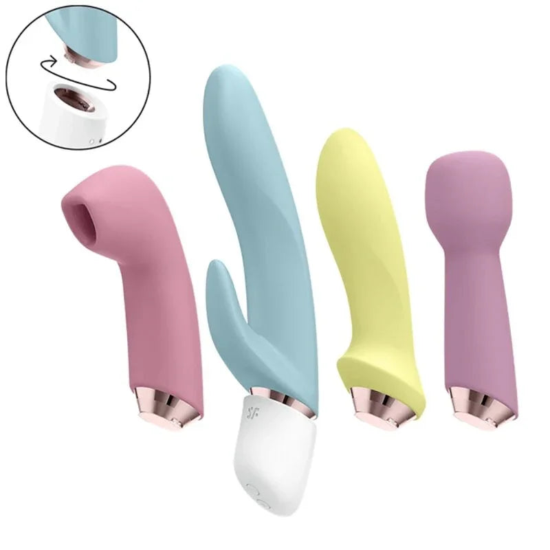 SATISFYER - MARVELOUS FOUR VIBRATOR & AIR PULSE SET - Happytoys Sexshop: online sex shop for Feeling Happy & Easy 😊 - Discreet geleverd