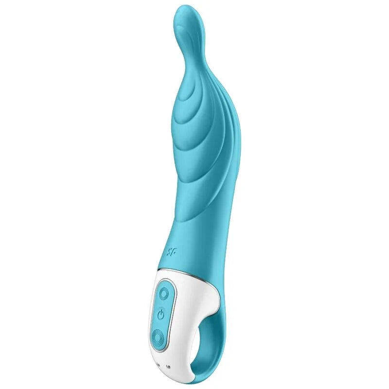 SATISFYER - AMAZING 2 ASPOT VIBRATOR TURQUOISE - Happytoys Sexshop: online sex shop for Feeling Happy & Easy 😊 - Discreet geleverd