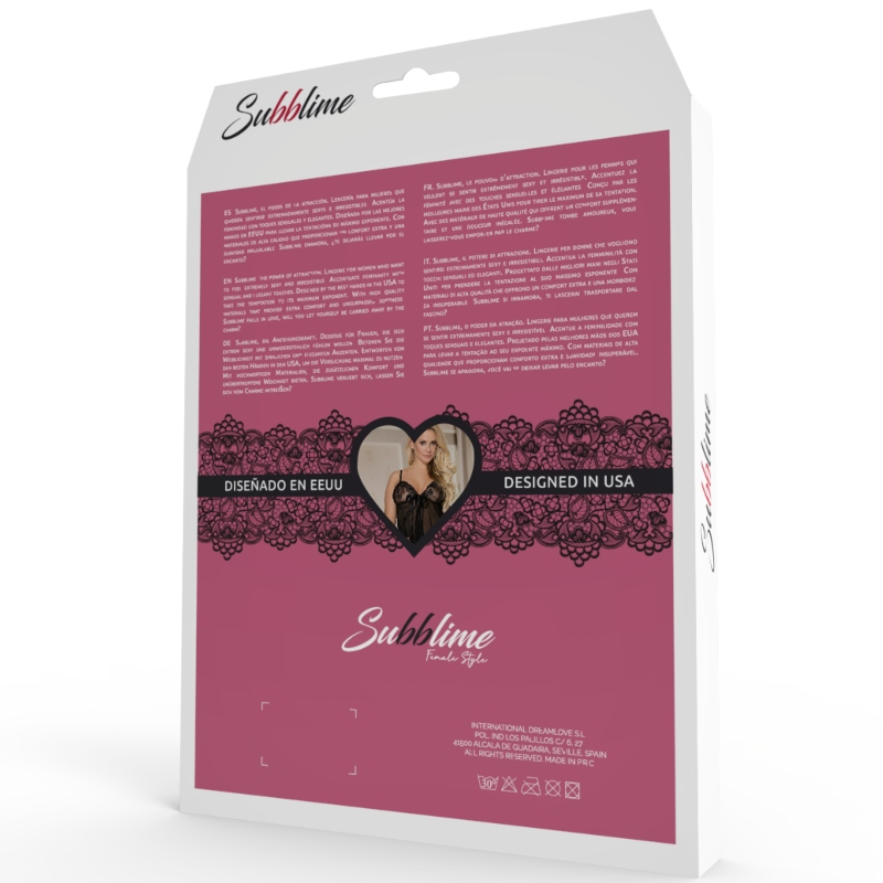 SUBBLIME - TEDDY LACE OPEN CUP S/M - Happytoys Sexshop: online sex shop for Feeling Happy & Easy 😊 - Discreet geleverd