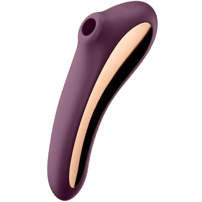 SATISFYER - DUAL KISS AIR PULSE VIBRATOR WINE RED - Happytoys Sexshop: online sex shop for Feeling Happy & Easy 😊 - Discreet geleverd