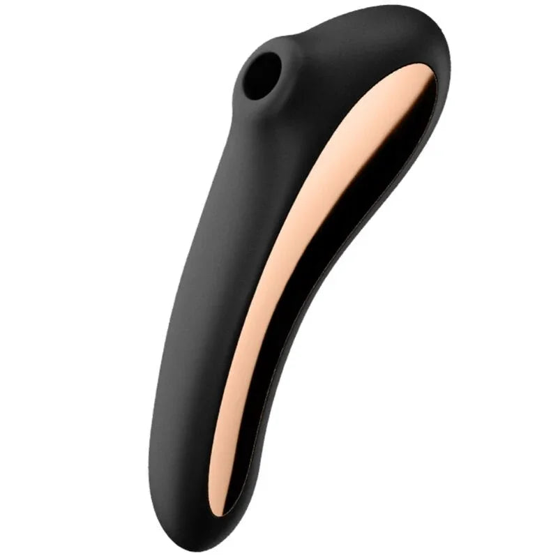 SATISFYER - DUAL KISS AIR PULSE VIBRATOR BLACK - Happytoys Sexshop: online sex shop for Feeling Happy & Easy 😊 - Discreet geleverd