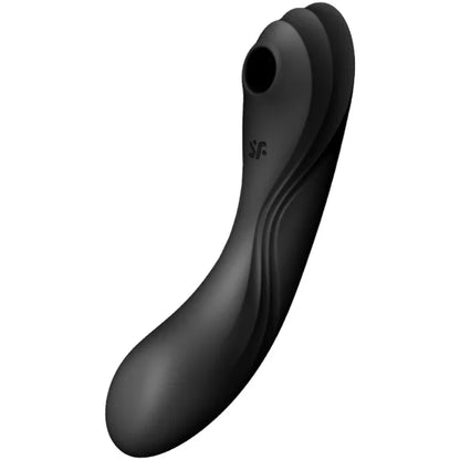 SATISFYER - CURVY TRINITY 4 AIR PULSE VIBRATOR BLACK - Happytoys Sexshop: online sex shop for Feeling Happy & Easy 😊 - Discreet geleverd