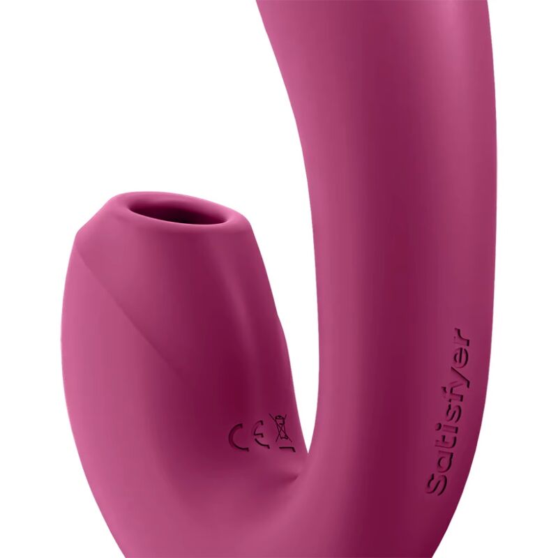 SATISFYER - SUNRAY STIMULATOR AND VIBRATOR APP RED - Happytoys Sexshop: online sex shop for Feeling Happy & Easy 😊 - Discreet geleverd