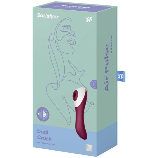 SATISFYER - DUAL CRUSH AIR PULSE VIBRATOR - Happytoys Sexshop: online sex shop for Feeling Happy & Easy 😊 - Discreet geleverd