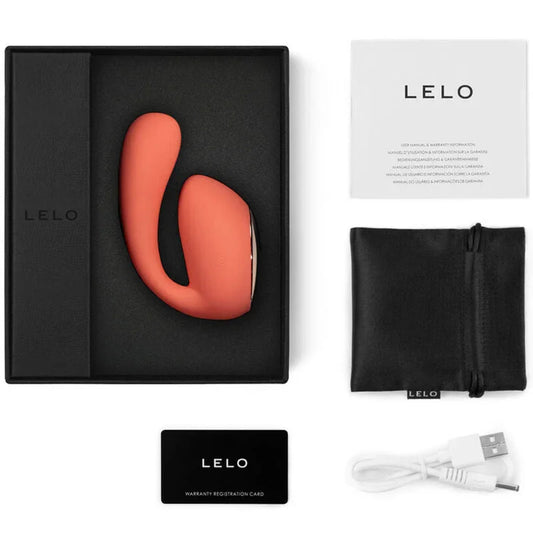 LELO - IDA WAVE CORAL COUPLES MASSAGER - Happytoys Sexshop: online sex shop for Feeling Happy & Easy 😊 - Discreet geleverd