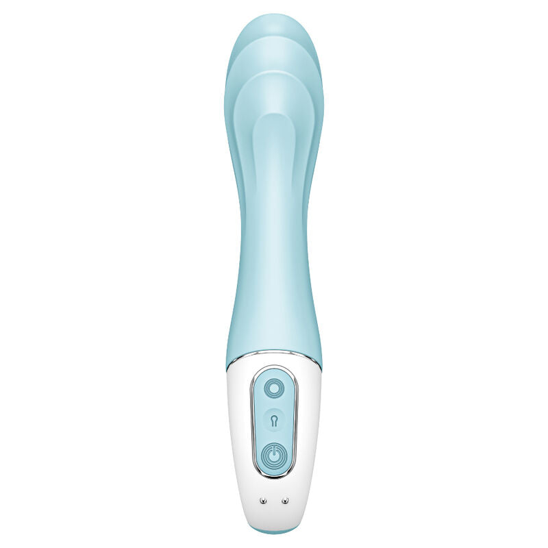 SATISFYER - AIR PUMP VIBRATOR 5+ INFLATABLE G-SPOT VIBRATOR APP BLUE - Happytoys Sexshop: online sex shop for Feeling Happy & Easy 😊 - Discreet geleverd