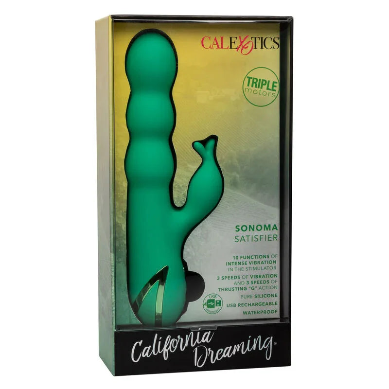 CALEXOTICS - SONOMA SATISFIER GREEN - Happytoys Sexshop: online sex shop for Feeling Happy & Easy 😊 - Discreet geleverd