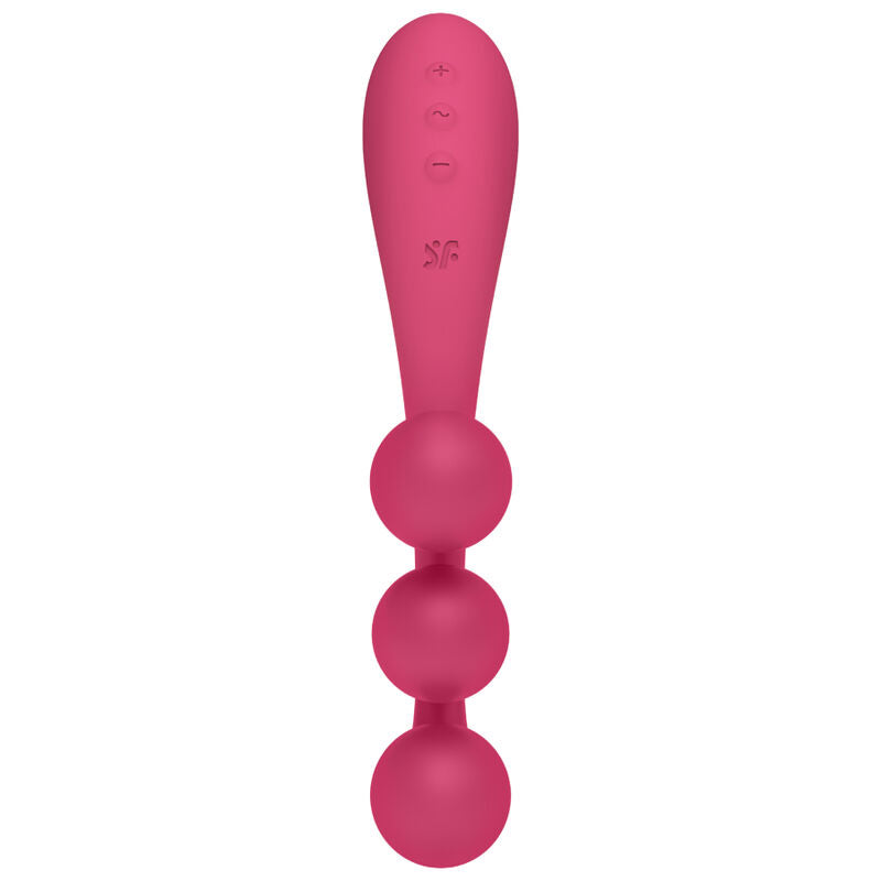 SATISFYER - TRI BALL 1 MULTI VIBRATOR RED - Happytoys Sexshop: online sex shop for Feeling Happy & Easy 😊 - Discreet geleverd