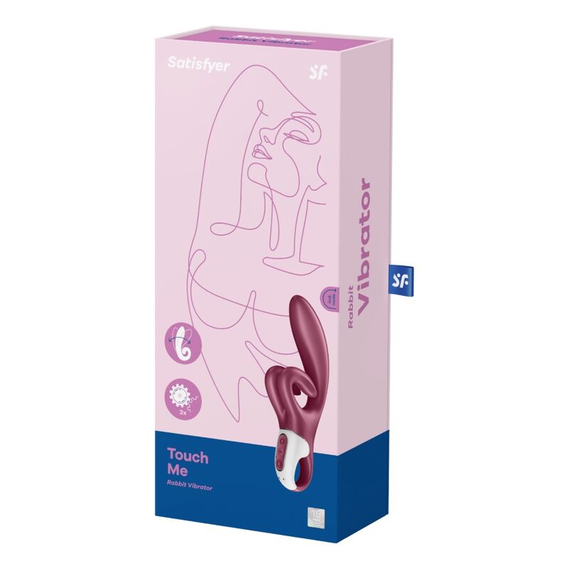 SATISFYER - TOUCH ME RABBIT VIBRATION RED - Happytoys Sexshop: online sex shop for Feeling Happy & Easy 😊 - Discreet geleverd