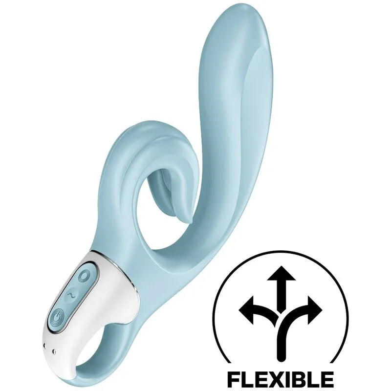 SATISFYER - LOVE ME RABBIT VIBRATION BLUE - Happytoys Sexshop: online sex shop for Feeling Happy & Easy 😊 - Discreet geleverd